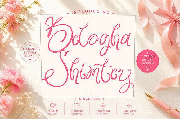 Beloga Shimtey: A Modern Script for Elegant Branding