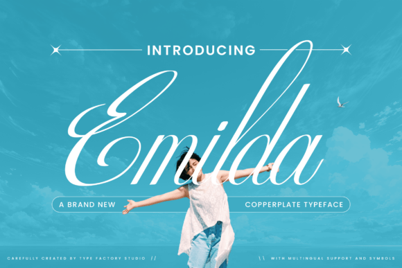 Emilda: Crafting Elegance with a Copperplate Script Typeface