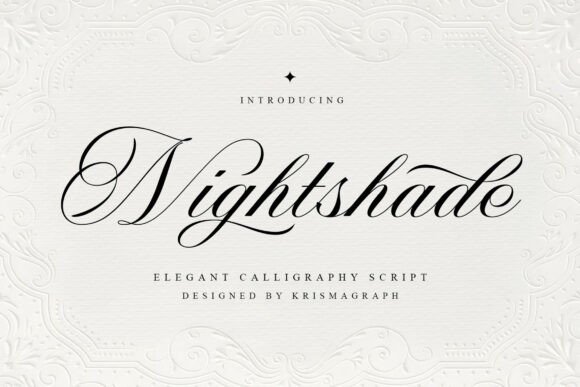 Nightshade: A Script Font with Graceful Flow