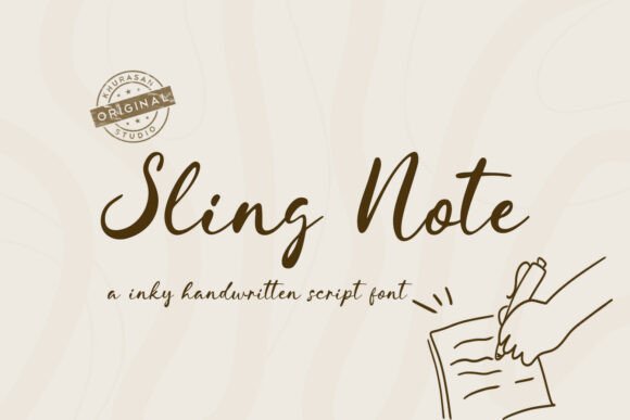 Sling Note: The Script Font with Authentic Brush Texture