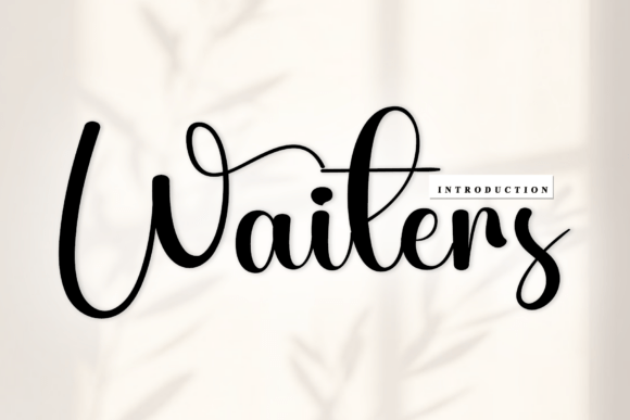 Waiters: A Script Font with Artisanal Soul